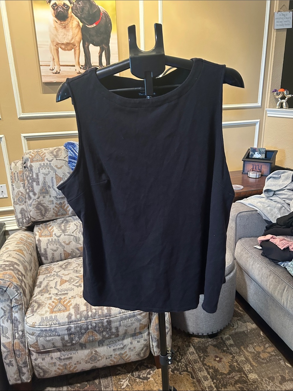 croft & barrow Black Sleeveless Tank Top